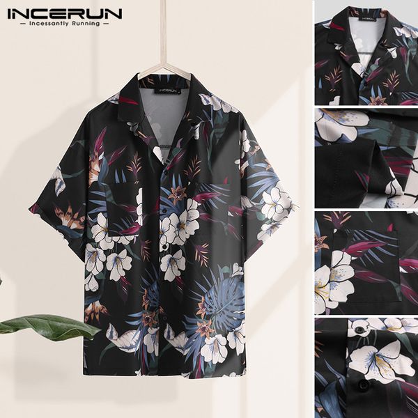 2020 summer men short sleeve flower printed shirts vacation loose lapel blouse casual breathable hawaiian beach incerun, White;black
2020 summer men short sleeve flower printed shirts vacation loose lapel blouse casual breathable hawaiian beach incerun, White;black