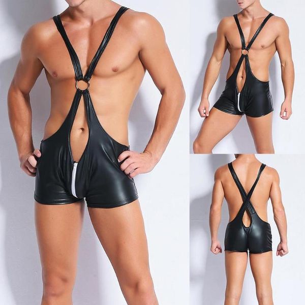 bodysuit men faux leather x shaped jockstrap wrestling singlet shorts bodysuit teddies underwear exotic one-piece jumpsuit, Black;brown
bodysuit men faux leather x shaped jockstrap wrestling singlet shorts bodysuit teddies underwear exotic one-piece jumpsuit, Black;brown