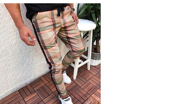 plaid pants men lattice pencil casual plaid drawstring elastic waist long pants trousers streetwear hip hop sweatpants men pant, Black
plaid pants men lattice pencil casual plaid drawstring elastic waist long pants trousers streetwear hip hop sweatpants men pant, Black