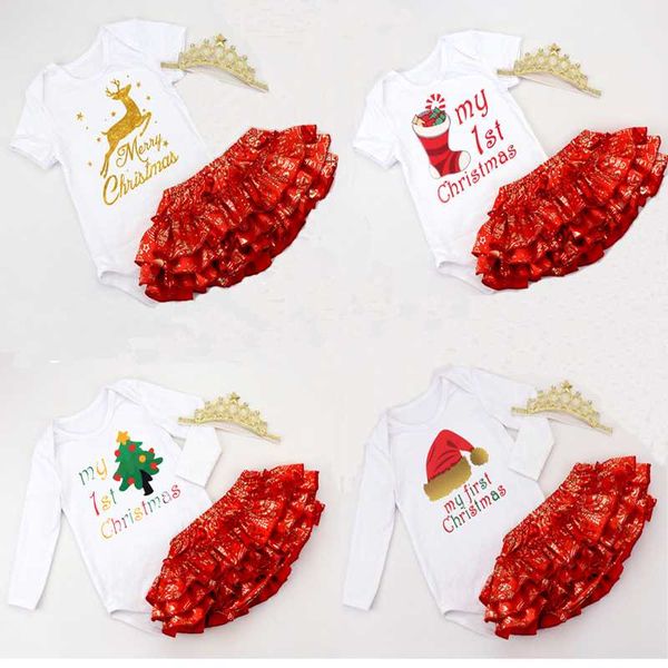 new fashion christmas baby summer tutu dress 1st christmas girls clothes infant clothing crown headband 3pcs baby romper clothes, White
new fashion christmas baby summer tutu dress 1st christmas girls clothes infant clothing crown headband 3pcs baby romper clothes, White