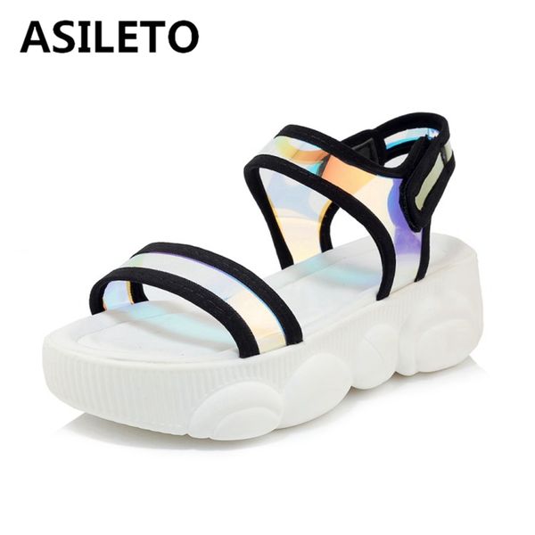 asileto 2020 spring summer woman novelty sandals peep toe thick flat hook loop platform soft sole big size 29-46 leisure s17 82, Black
asileto 2020 spring summer woman novelty sandals peep toe thick flat hook loop platform soft sole big size 29-46 leisure s17 82, Black