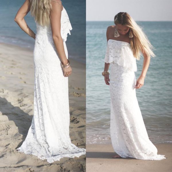 vintage strapless lace beach wedding dresses 2019 vestidos de noiva western summer style bridal gowns handmade for weddings, White
vintage strapless lace beach wedding dresses 2019 vestidos de noiva western summer style bridal gowns handmade for weddings, White