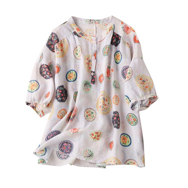 print thin woman blouses and summer loose spring summer fashions blusas de mujer largos sueltos blouses 2020, White
print thin woman blouses and summer loose spring summer fashions blusas de mujer largos sueltos blouses 2020, White