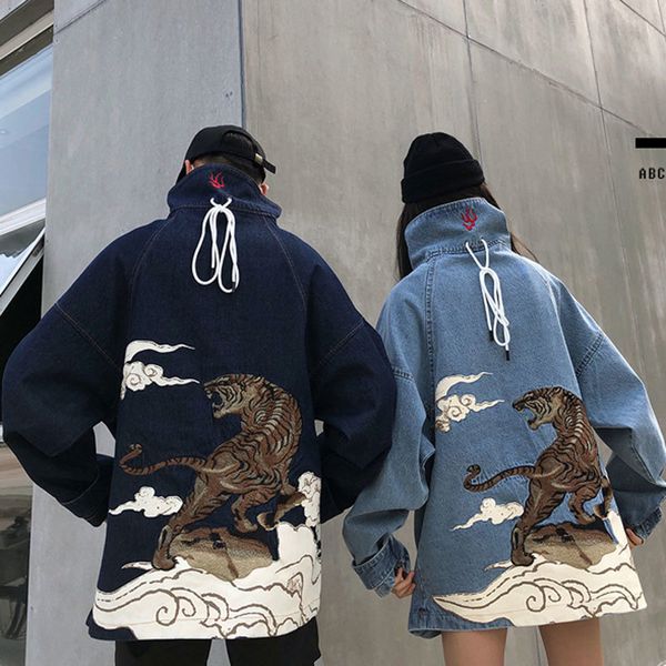 jeans jacket women 2019 long coat plus size couple clothes zipper embroidery tiger vintage denim jacket zipper hip hop outfits, Black;brown
jeans jacket women 2019 long coat plus size couple clothes zipper embroidery tiger vintage denim jacket zipper hip hop outfits, Black;brown
