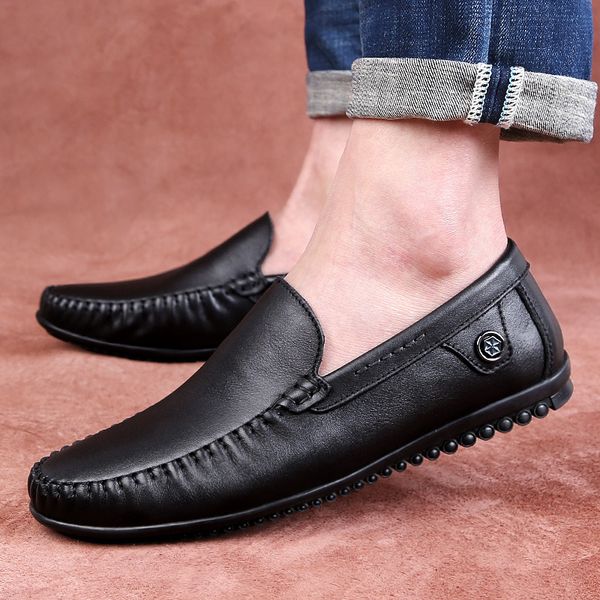 moccosins men's 2019 new style large size men genuine leather casual leather shoes fashion korean-style business men's shoes, Black
moccosins men's 2019 new style large size men genuine leather casual leather shoes fashion korean-style business men's shoes, Black