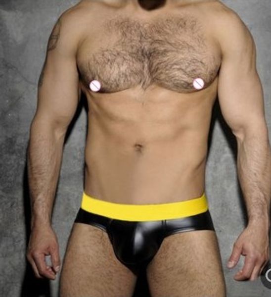 new underwear men's underwear elastic imitation leather patent leather triangle underwear uniform temptation, Black;white
new underwear men's underwear elastic imitation leather patent leather triangle underwear uniform temptation, Black;white