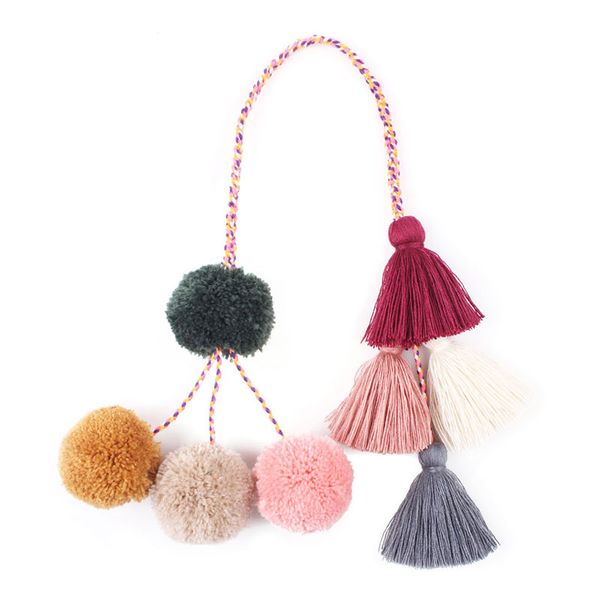 bohemian fringe hair ball keychain color multi-layer wool fringe woven bag pendant accessories, Silver
bohemian fringe hair ball keychain color multi-layer wool fringe woven bag pendant accessories, Silver