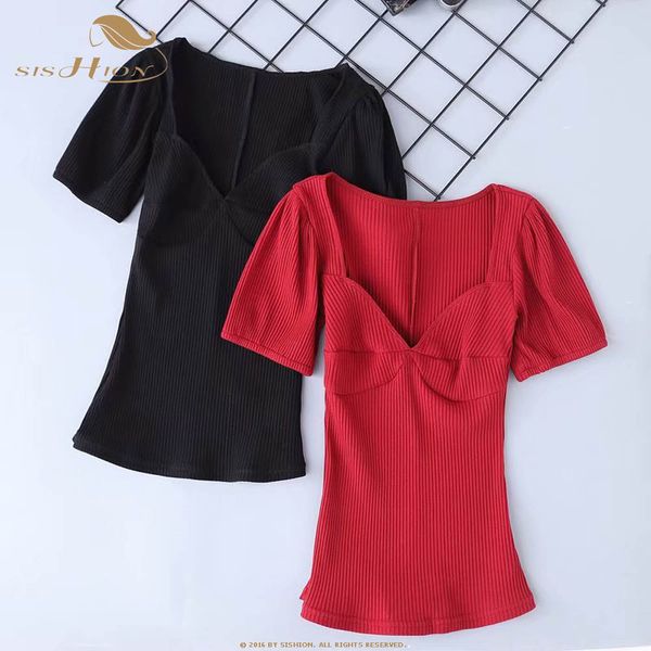sishion new v-neck short sleeve knitted pullovers summer women qy0276 red black casual ladies knitted, White;black
sishion new v-neck short sleeve knitted pullovers summer women qy0276 red black casual ladies knitted, White;black