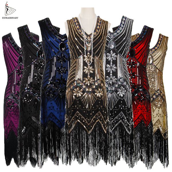 women 1920 s vintage great gatsby dress sequins dress v-neck tassels bodycon beaded party flapper dresses art deco double, Black;gray
women 1920 s vintage great gatsby dress sequins dress v-neck tassels bodycon beaded party flapper dresses art deco double, Black;gray