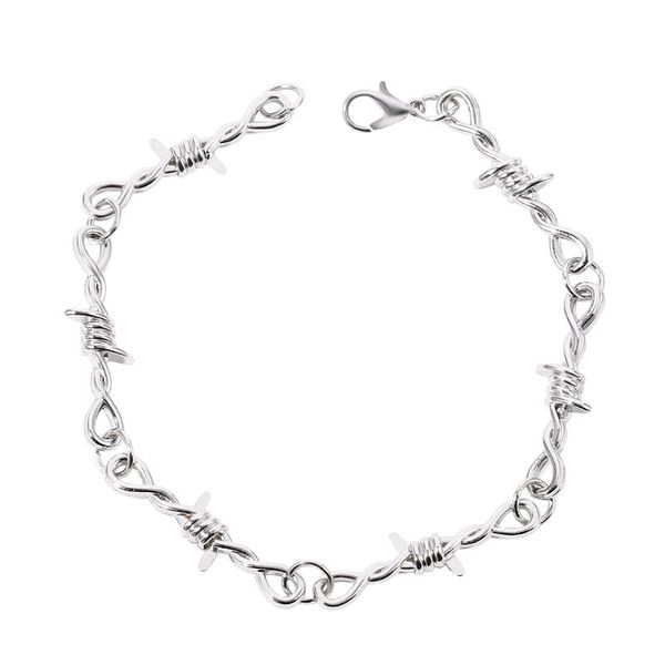 punk cuff twist thorns wire pulseras titanium steel geometric bracelet bangles women barbed jewelry, Black
punk cuff twist thorns wire pulseras titanium steel geometric bracelet bangles women barbed jewelry, Black