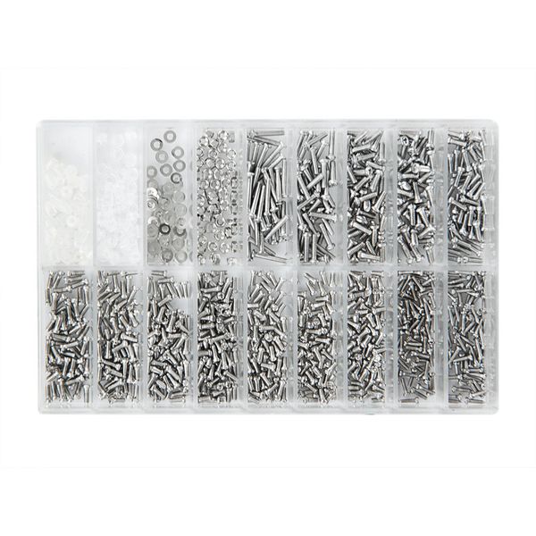1000pcs glasses sunglasses spectacles watch tiny screws nut assortment repair tool kit, Silver
1000pcs glasses sunglasses spectacles watch tiny screws nut assortment repair tool kit, Silver