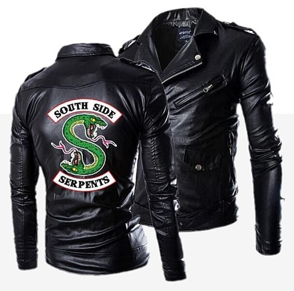 2019 new autumn men's pu leather riverdale southside serpents jacket for men fitness fashion male suede jacket casual coat, Black
2019 new autumn men's pu leather riverdale southside serpents jacket for men fitness fashion male suede jacket casual coat, Black