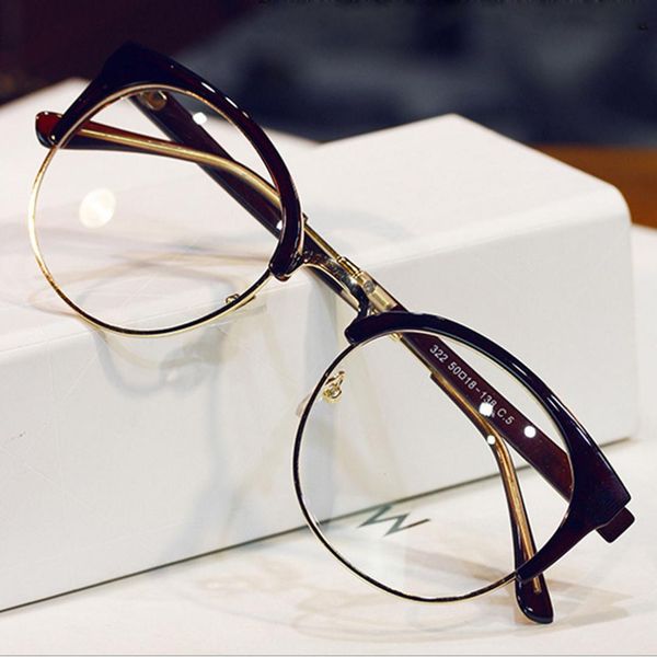 new fashion metal half frame glasses frame woman men reading glass retro clear lens computer eyeglass, Silver
new fashion metal half frame glasses frame woman men reading glass retro clear lens computer eyeglass, Silver
