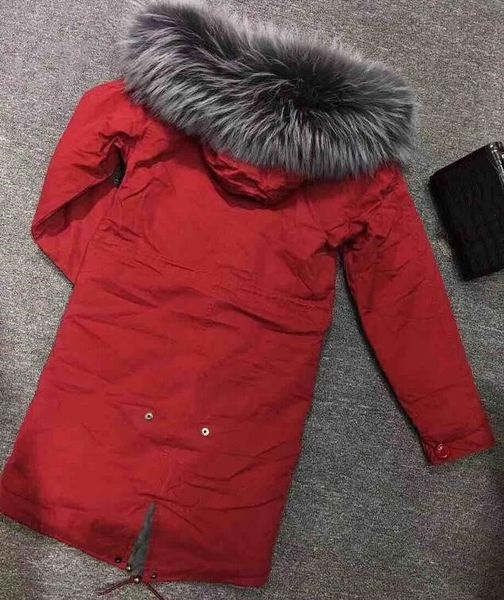 real pictures dark grey raccoon fur trim mukla furs dark grey rabbit fur lining red long women parka winter warm coats, Black
real pictures dark grey raccoon fur trim mukla furs dark grey rabbit fur lining red long women parka winter warm coats, Black