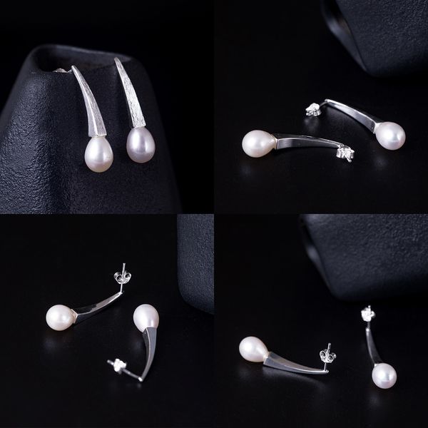 925 s silver small fresh natural pearl eardrop woman wire drawing technology diamond personality long fund temperament earrings 18k gold, Golden
925 s silver small fresh natural pearl eardrop woman wire drawing technology diamond personality long fund temperament earrings 18k gold, Golden