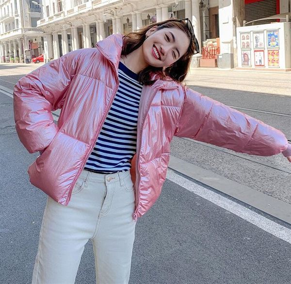 2019 winter jacket women purple bling silver korean fahion warm cotton parka winter coat padded outerwear casual student jacket, Black
2019 winter jacket women purple bling silver korean fahion warm cotton parka winter coat padded outerwear casual student jacket, Black