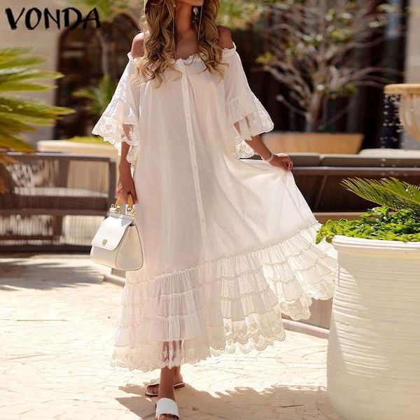 vonda summer white lace dress 2019 women vintage off shoulder maxi long dress bohemian holiday vestidos plus size s-5xl, Black;gray
vonda summer white lace dress 2019 women vintage off shoulder maxi long dress bohemian holiday vestidos plus size s-5xl, Black;gray