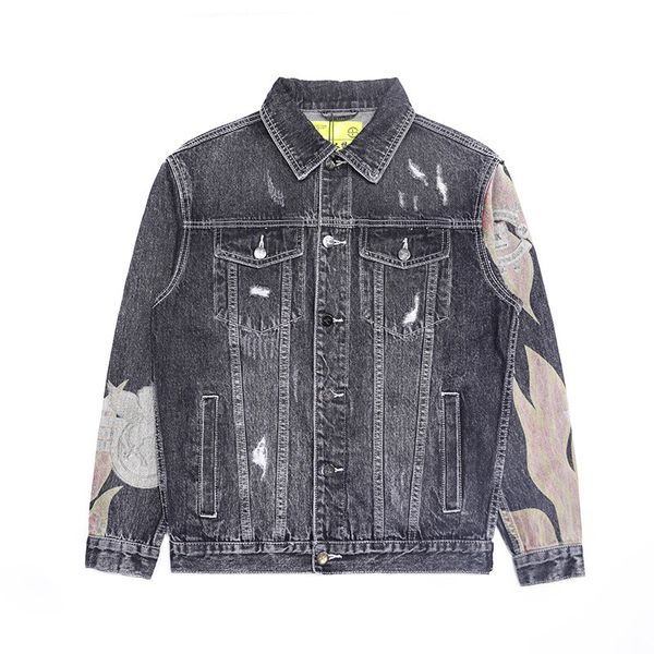 kimsere men hi street ripped jean jackets with embroidered fashion streetwear distressed denim trucker jacket outerwear vintage, Black;brown
kimsere men hi street ripped jean jackets with embroidered fashion streetwear distressed denim trucker jacket outerwear vintage, Black;brown