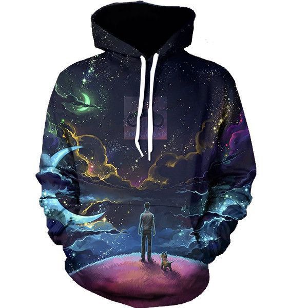 man's printed hat pocket cover men's tide hat and men's guard clothes under the star sky of foreign trade sweatshirts, Black
man's printed hat pocket cover men's tide hat and men's guard clothes under the star sky of foreign trade sweatshirts, Black