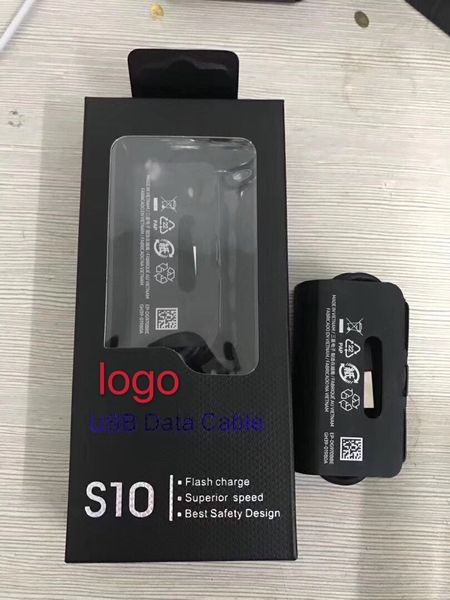 

s10+ type c data cable 1m 3ft oem quality fast charging charger cord for samsung galaxy s10 s10e s9 s8 note9 ep-dg970bbe with retail box