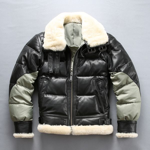 brand keep warm men's genuine goat leather down jacket vintage classic designer sheep skin autumn winter luxury coat large size, Black
brand keep warm men's genuine goat leather down jacket vintage classic designer sheep skin autumn winter luxury coat large size, Black