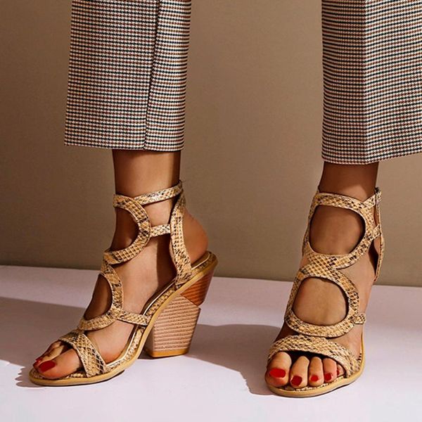 2020 sandals for women snake pattern hollow wedge heels retro designer sandals women luxury leather comfortable, Black
2020 sandals for women snake pattern hollow wedge heels retro designer sandals women luxury leather comfortable, Black