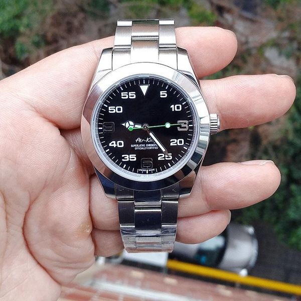 2020 горячий продавать air king нержавеющей стали стекло зеркала автоматическая механическая мужские часы наручные часы, Slivery;brown
2020 горячий продавать air king нержавеющей стали стекло зеркала автоматическая механическая мужские часы наручные часы, Slivery;brown