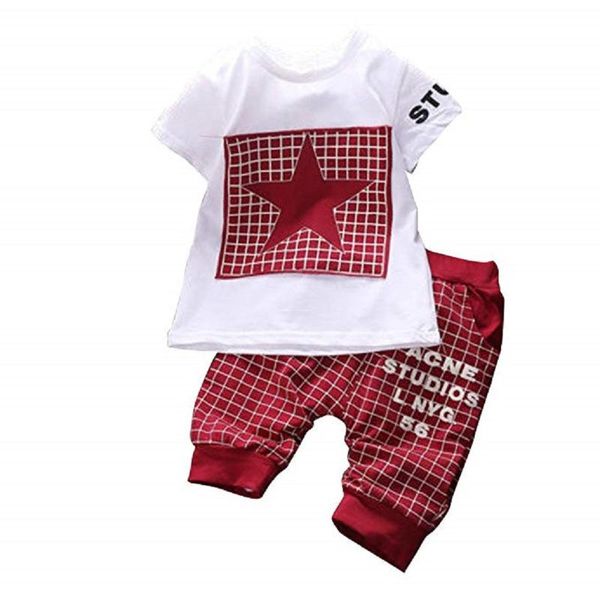 baby boy kids summer short sleeve star printed shirt sportswear t-shirt plaid short pants clothes outfit 0-4 y, White
baby boy kids summer short sleeve star printed shirt sportswear t-shirt plaid short pants clothes outfit 0-4 y, White