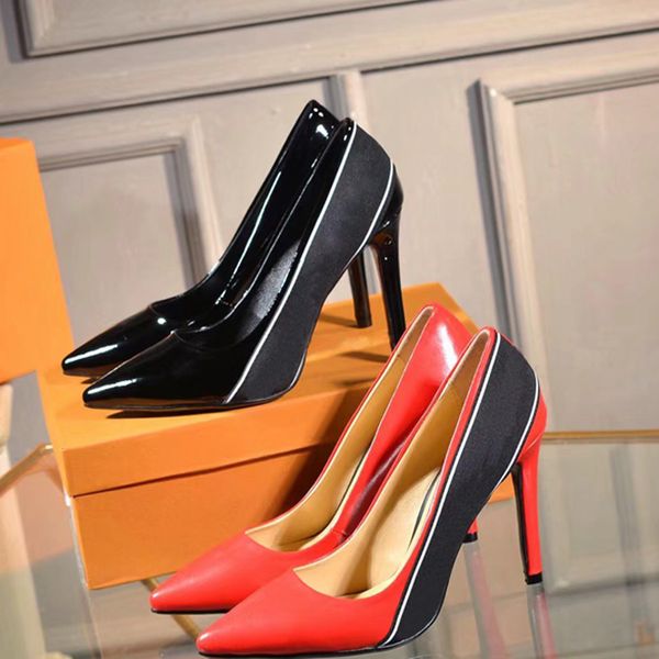 fashion women shoes patent leather grosgrain sylvie webbing decorative designer high heels 10cm red pointed toes pumps dress shoes, Black
fashion women shoes patent leather grosgrain sylvie webbing decorative designer high heels 10cm red pointed toes pumps dress shoes, Black