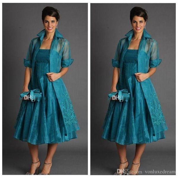 elegant a line plus size short mother of the bride dresses tea length organza evening gowns with jacket
elegant a line plus size short mother of the bride dresses tea length organza evening gowns with jacket