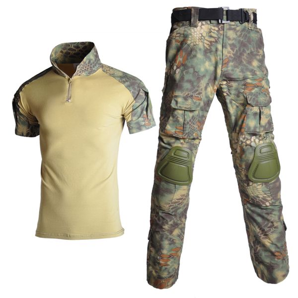 camouflage tactical t shirt + pants men short sleeve solider army uniform paintball combat hunting clothing, Camo
camouflage tactical t shirt + pants men short sleeve solider army uniform paintball combat hunting clothing, Camo