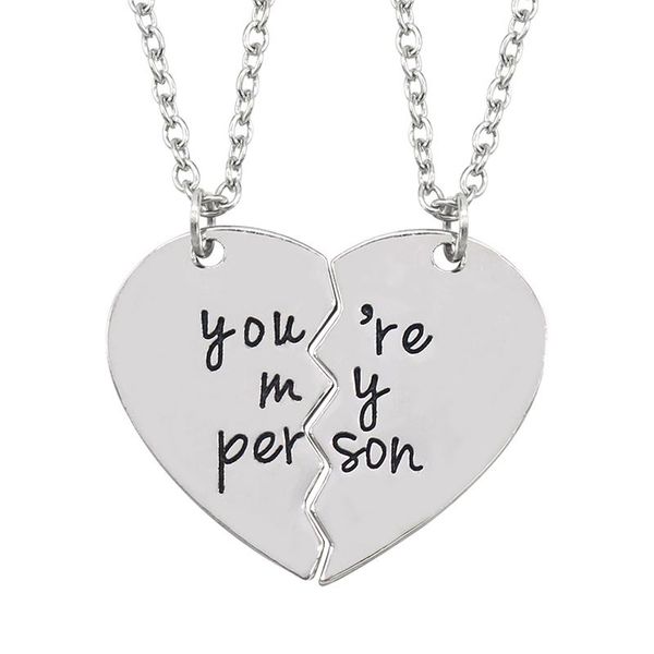 new 2pcs/set silver color alloy heart shaped pendant necklaces for couples jewelry lettering you'er my person necklace for lover bwxva
new 2pcs/set silver color alloy heart shaped pendant necklaces for couples jewelry lettering you'er my person necklace for lover bwxva