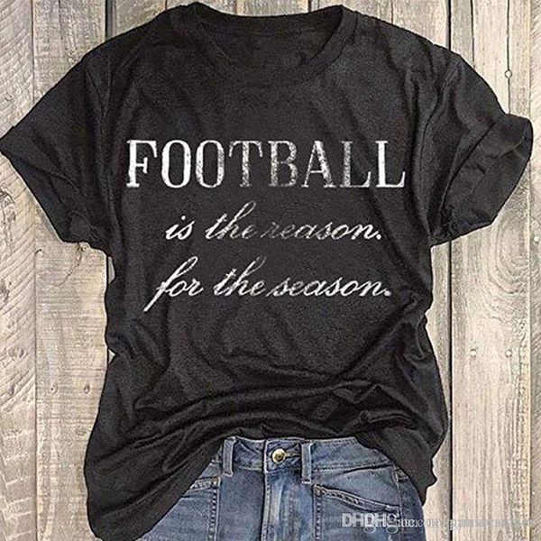 womens summer designer tshirts football letter print crew neck short sleeve female clothing fashion style casual apparel, White
womens summer designer tshirts football letter print crew neck short sleeve female clothing fashion style casual apparel, White