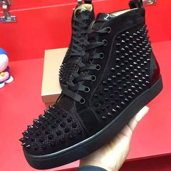 high black wire mesh with rivets red bottom casual shoe womens fashion sneakers rock flat shoes size36-46 t07
high black wire mesh with rivets red bottom casual shoe womens fashion sneakers rock flat shoes size36-46 t07