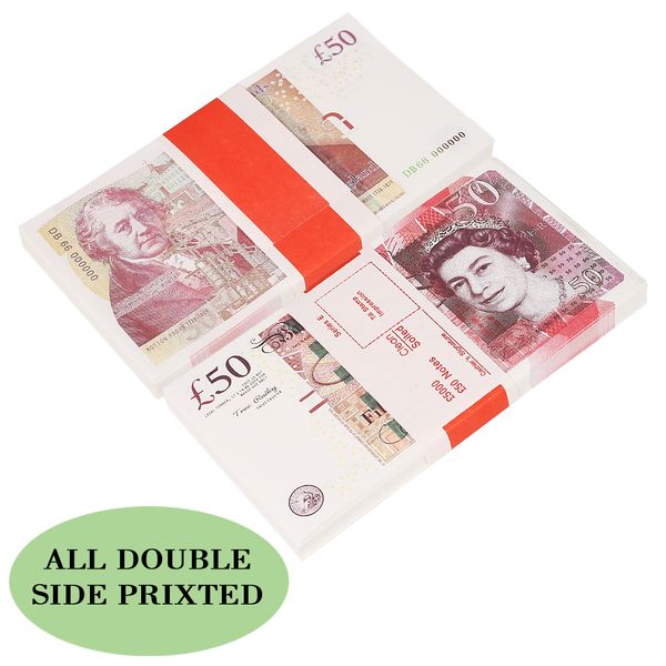 wholesales prop pretend uk movie money pound bar prop money 100pcs/pack