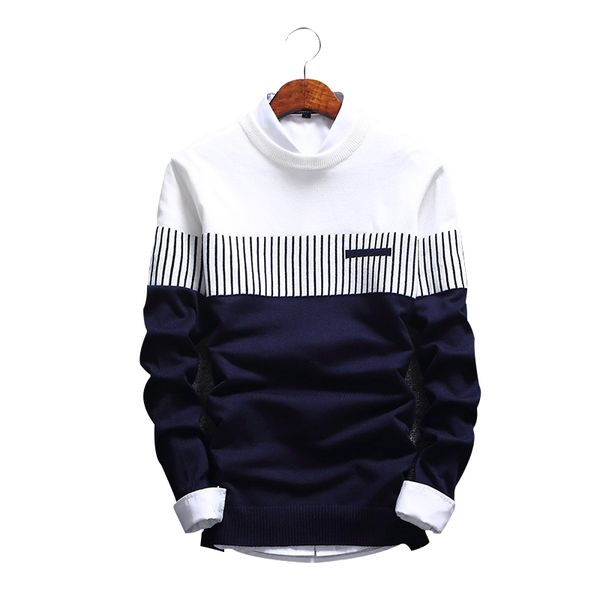 sweater men 2018 new brand fashion pullover sweater male round neck patchwork slim fit knitting mens sweaters pullover men, White;black
sweater men 2018 new brand fashion pullover sweater male round neck patchwork slim fit knitting mens sweaters pullover men, White;black