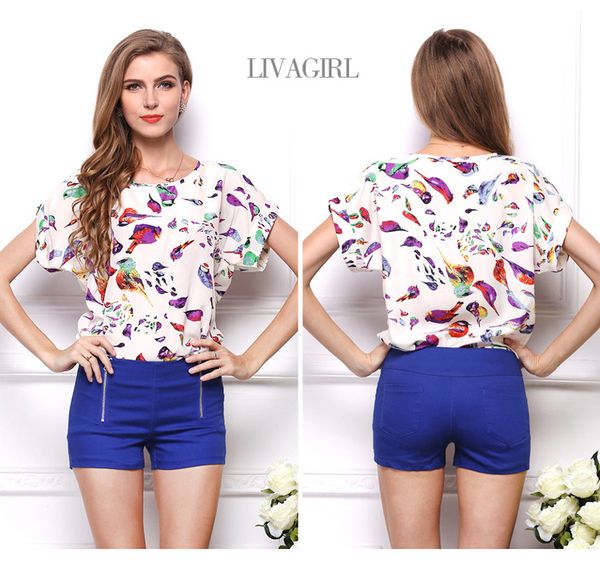 women printed t shirt 2019 new arrival summer casual t shirts chiffon tees womens loose plus size t shirts ladies printed tees size s-2xl, White
women printed t shirt 2019 new arrival summer casual t shirts chiffon tees womens loose plus size t shirts ladies printed tees size s-2xl, White
