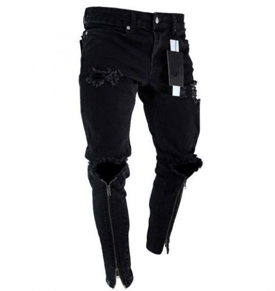 mens designer zipper holes pencil pants fashion black ripped slim fit represen jeans mens clothing, Blue
mens designer zipper holes pencil pants fashion black ripped slim fit represen jeans mens clothing, Blue