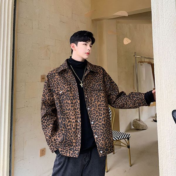 men inside outside 2 style wear leopard casual jacket male women vintage streetwear hip hop coat outerwear, Tan;black
men inside outside 2 style wear leopard casual jacket male women vintage streetwear hip hop coat outerwear, Tan;black