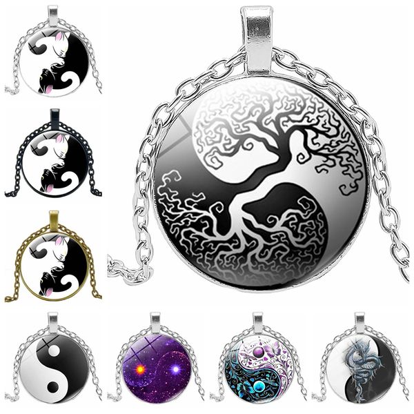 2019 new retro alloy steampunk gear yin and yang tai chi time glass round pendant necklace cute cat claw sweater chain, Silver
2019 new retro alloy steampunk gear yin and yang tai chi time glass round pendant necklace cute cat claw sweater chain, Silver