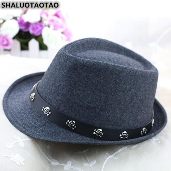 shaluotaotao elegant women's hat spring autumn fashion skull fedoras for men panama brands sombreros vintage leisure cap unisex, Blue;gray
shaluotaotao elegant women's hat spring autumn fashion skull fedoras for men panama brands sombreros vintage leisure cap unisex, Blue;gray