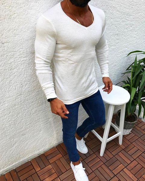 vogue men knitted pullovers fashion male solid color o-neck striped long sleeve sweater autumn winter slim fit casual sweater, White;black
vogue men knitted pullovers fashion male solid color o-neck striped long sleeve sweater autumn winter slim fit casual sweater, White;black