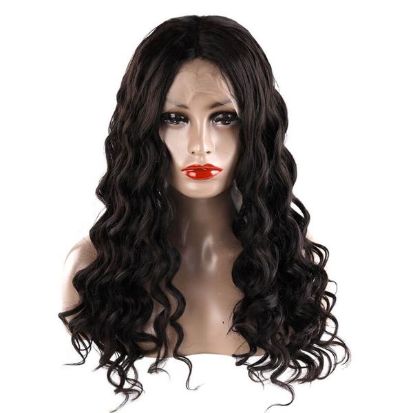 beauty on line 22 inches synthetic lace front wigs long loose wave wigs for women heat resistant fiber fake hair natural color, Black
beauty on line 22 inches synthetic lace front wigs long loose wave wigs for women heat resistant fiber fake hair natural color, Black