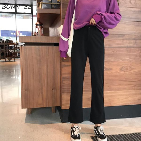 pants women winter high waist solid elegant flare pant womens korean style retro all-match simple ankle-length trousers daily, Black;white
pants women winter high waist solid elegant flare pant womens korean style retro all-match simple ankle-length trousers daily, Black;white
