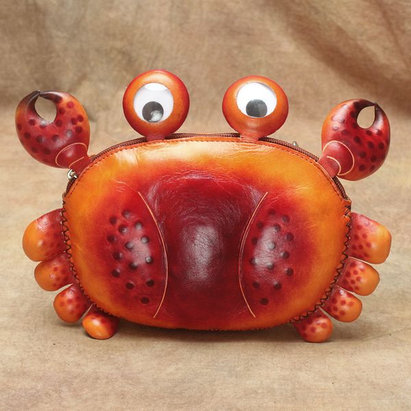 cute crab full-grain leather coin purses vintage brown cartoon children shoulder bags cross body lady fashion handbag factory wholesale, Red;black
cute crab full-grain leather coin purses vintage brown cartoon children shoulder bags cross body lady fashion handbag factory wholesale, Red;black
