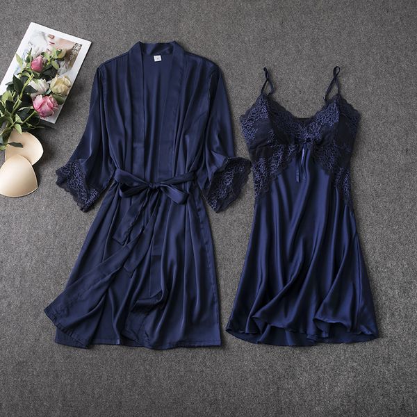 women's robe & gown sets bathrobe + mini night dress two pieces sleepwear womens sleep set faux silk nightwear, Black;red
women's robe & gown sets bathrobe + mini night dress two pieces sleepwear womens sleep set faux silk nightwear, Black;red