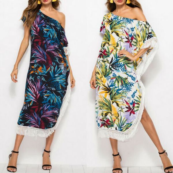 women floral swimwear tassel swimsuit green leaf beach dress cover up ladies summer bathing short sleeve cover-up, Blue;gray
women floral swimwear tassel swimsuit green leaf beach dress cover up ladies summer bathing short sleeve cover-up, Blue;gray