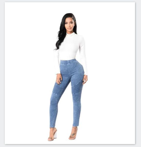 womens light washed solid color jeans slim designer casual skinny high waist pencil pants womens fashion casual clothes, Blue
womens light washed solid color jeans slim designer casual skinny high waist pencil pants womens fashion casual clothes, Blue