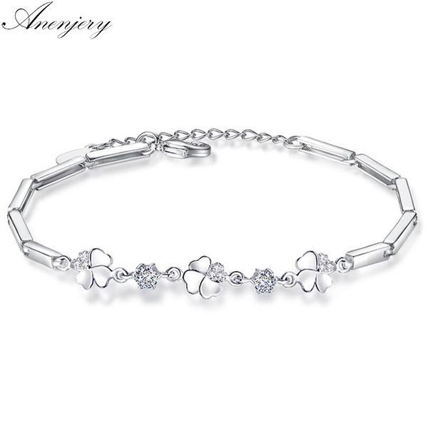 anenjery 925 sterling silver zircon good luck charms bracelets for women pulseira feminina valentine's day present s-b105, Black
anenjery 925 sterling silver zircon good luck charms bracelets for women pulseira feminina valentine's day present s-b105, Black