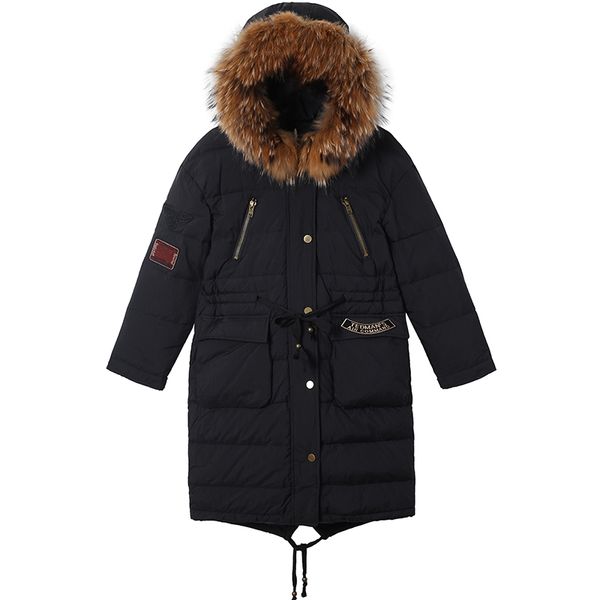 real fur collar down coats winter was thin warm duck down coat female natural fur hooded thick warm parkas f958, Black
real fur collar down coats winter was thin warm duck down coat female natural fur hooded thick warm parkas f958, Black